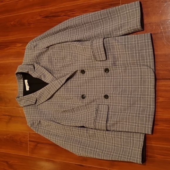Treasure & Bond Plaid Blazer Gray Size Medium - Picture 3 of 16
